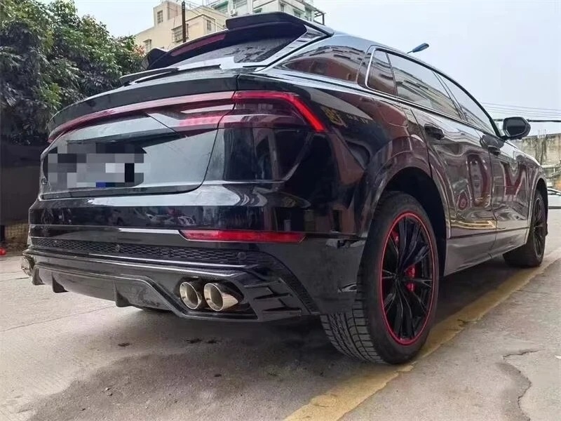 Q8 Upgrade Facelift at Style Body Kit for Q8 Front Lip Rear Diffuser Wide Fender Flares Dry Carbon Fiber Car Bodykit